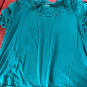 Teal flowy shirt from Lane Bryant
